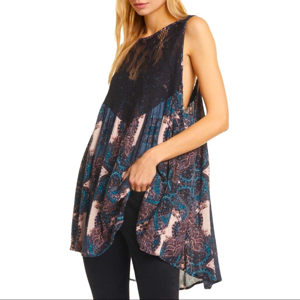 💐NWT Free People Count Me In Trapeze Tunic - Picture 8 of 14